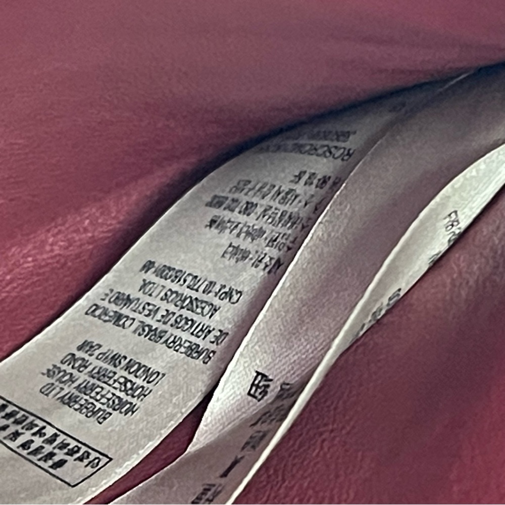 Burberry Red Embossed Check Grain Leather Small Canterbury Tote Bag - Preowned - Picture 15 of 16